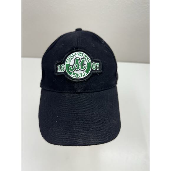 Unbranded Moosehead Lager Baseball Hat Embroidered M 1867 Logo Black Cap - Picture 1 of 8